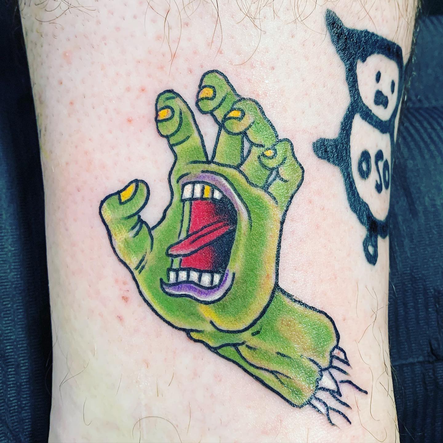Zombie hand American traditional tattoo on the forearm by IdleHandsFlex, New Orleans, Louisiana