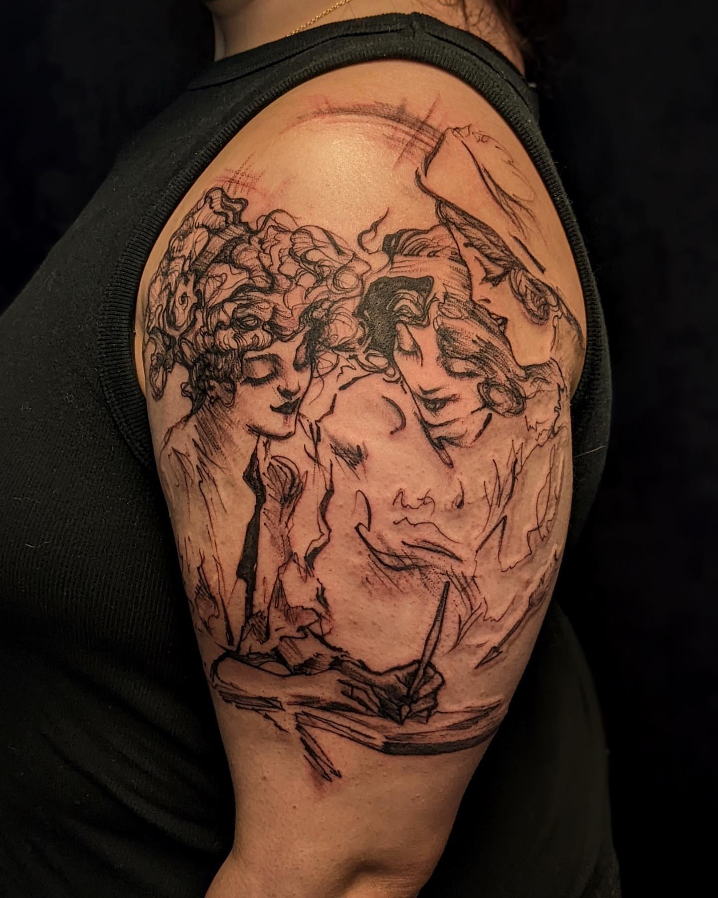 Tattoo by @allituttle — black_and_grey, realism