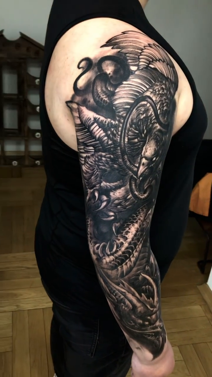 Tattoo by @valentin_tmst β dark_realism, blackwork