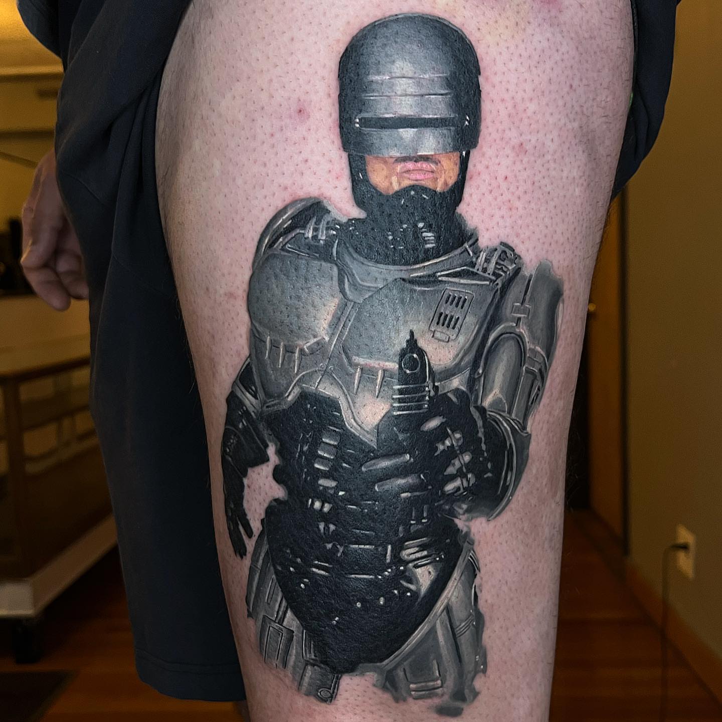 Tattoo by @justintattooart — realism, dark_realism