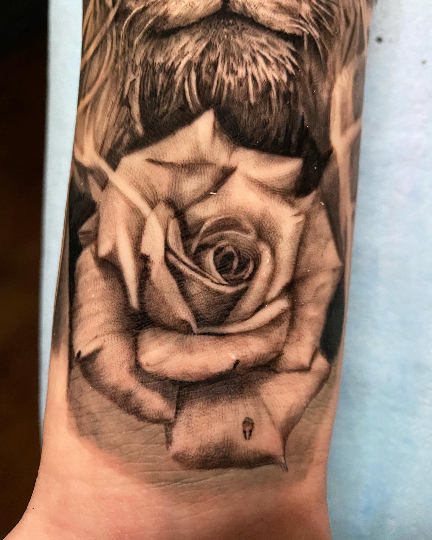 Tattoo by @jpeck_tattoos — realism, black_and_grey