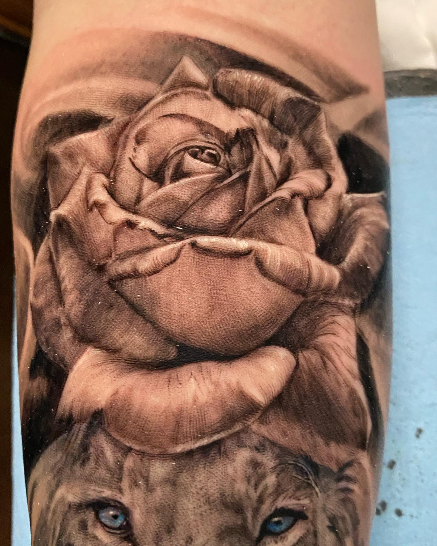 Tattoo by @jpeck_tattoos — realism, black_and_grey