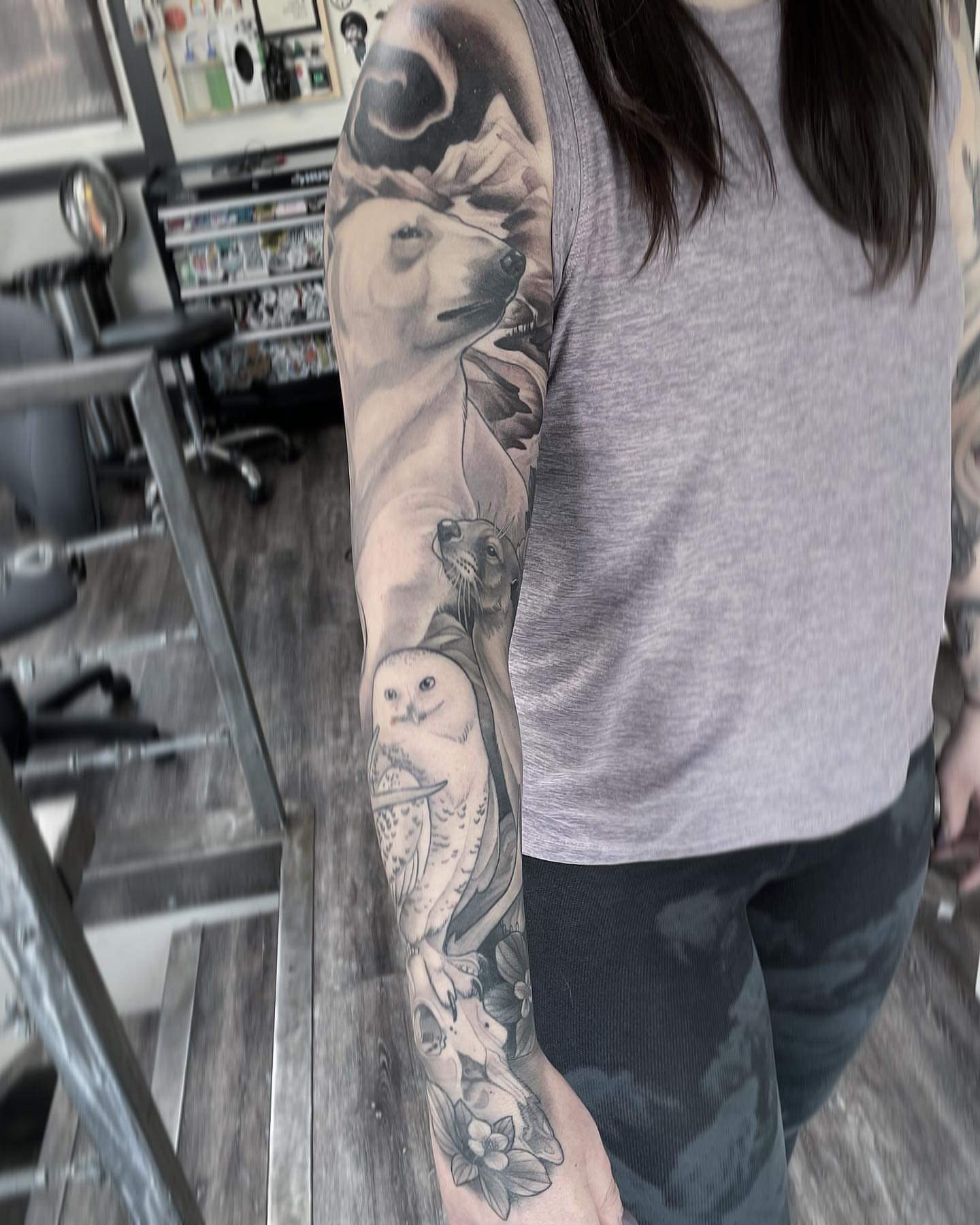 Tattoo by @missautumndancer — black_and_grey, realism
