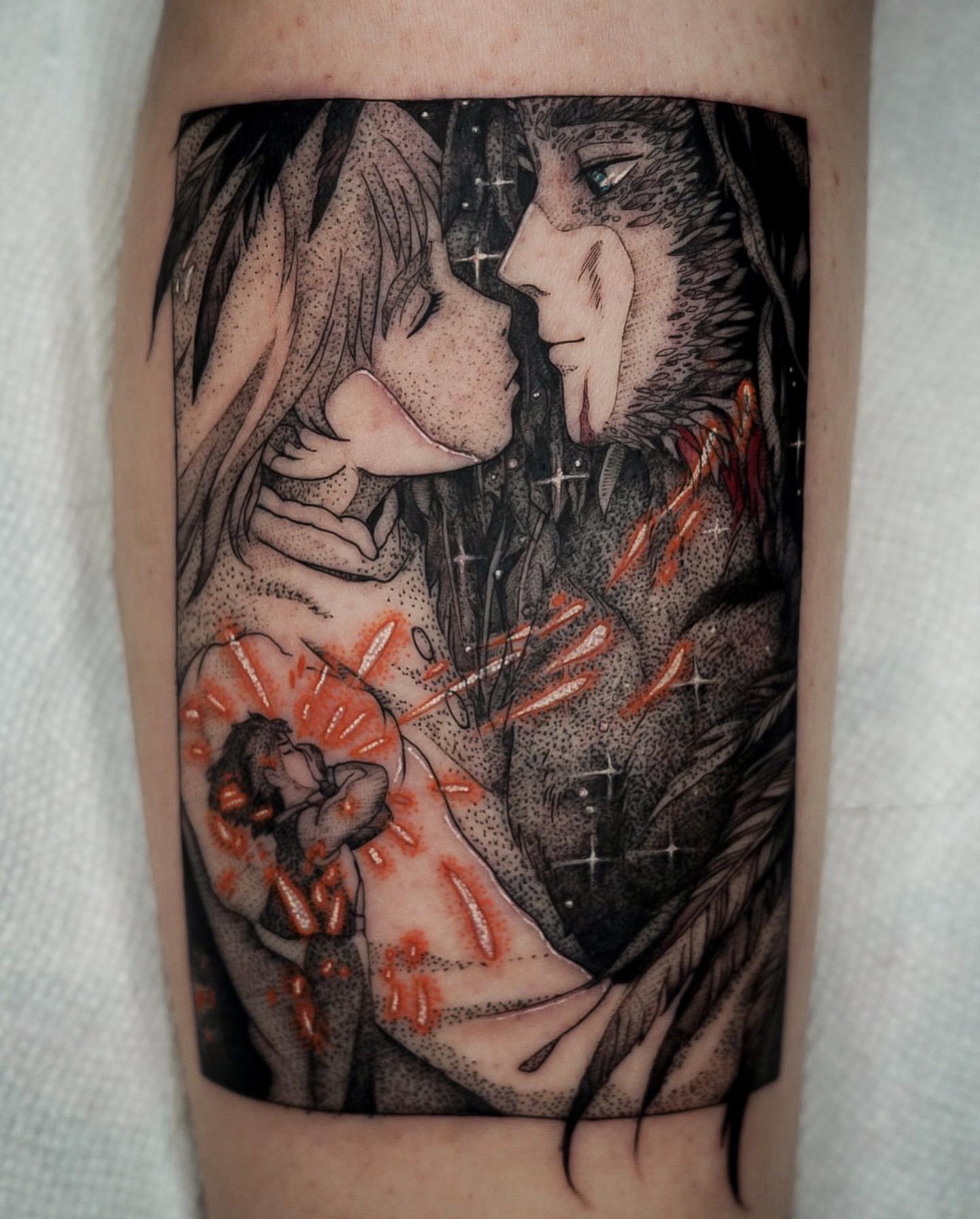 Tattoo by @chrisjtattoo — dotwork, realism