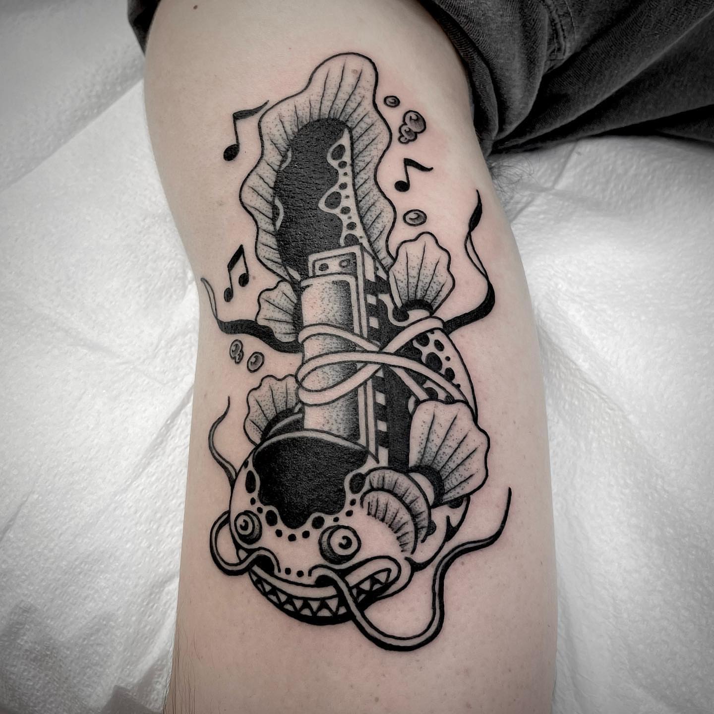 Tattoo by @jasonryantattoos — black_and_grey