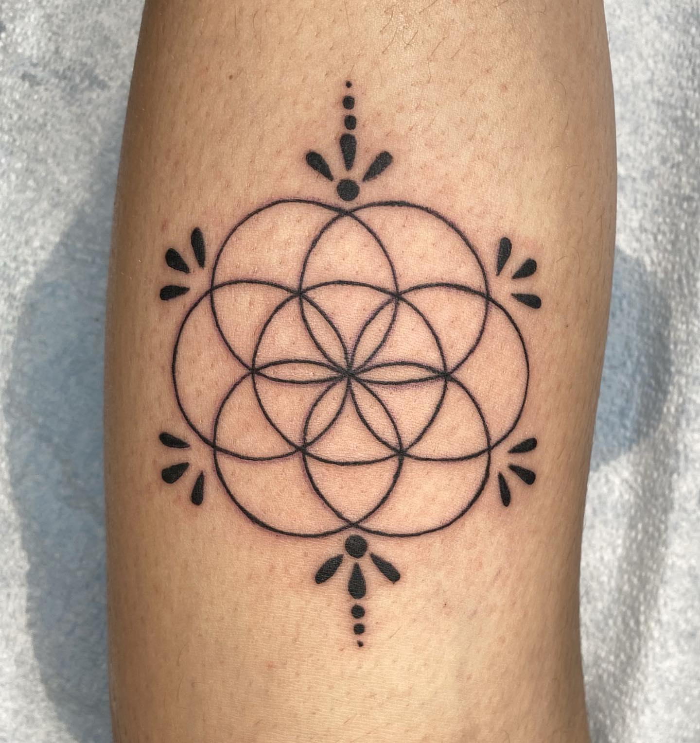 Tattoo by @cellardoortattoollc — geometric