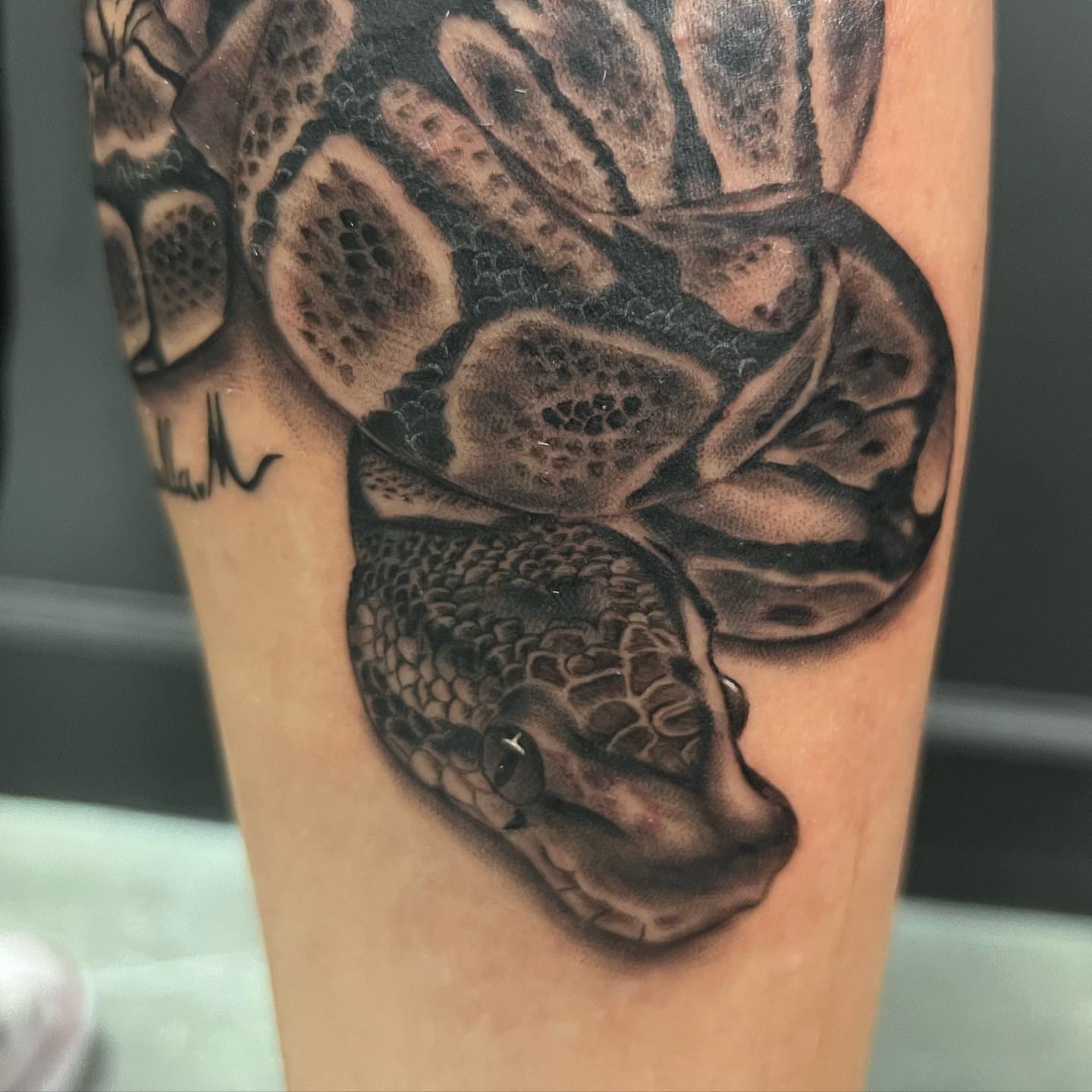 Tattoo by @chino_inks — realism, black_and_grey