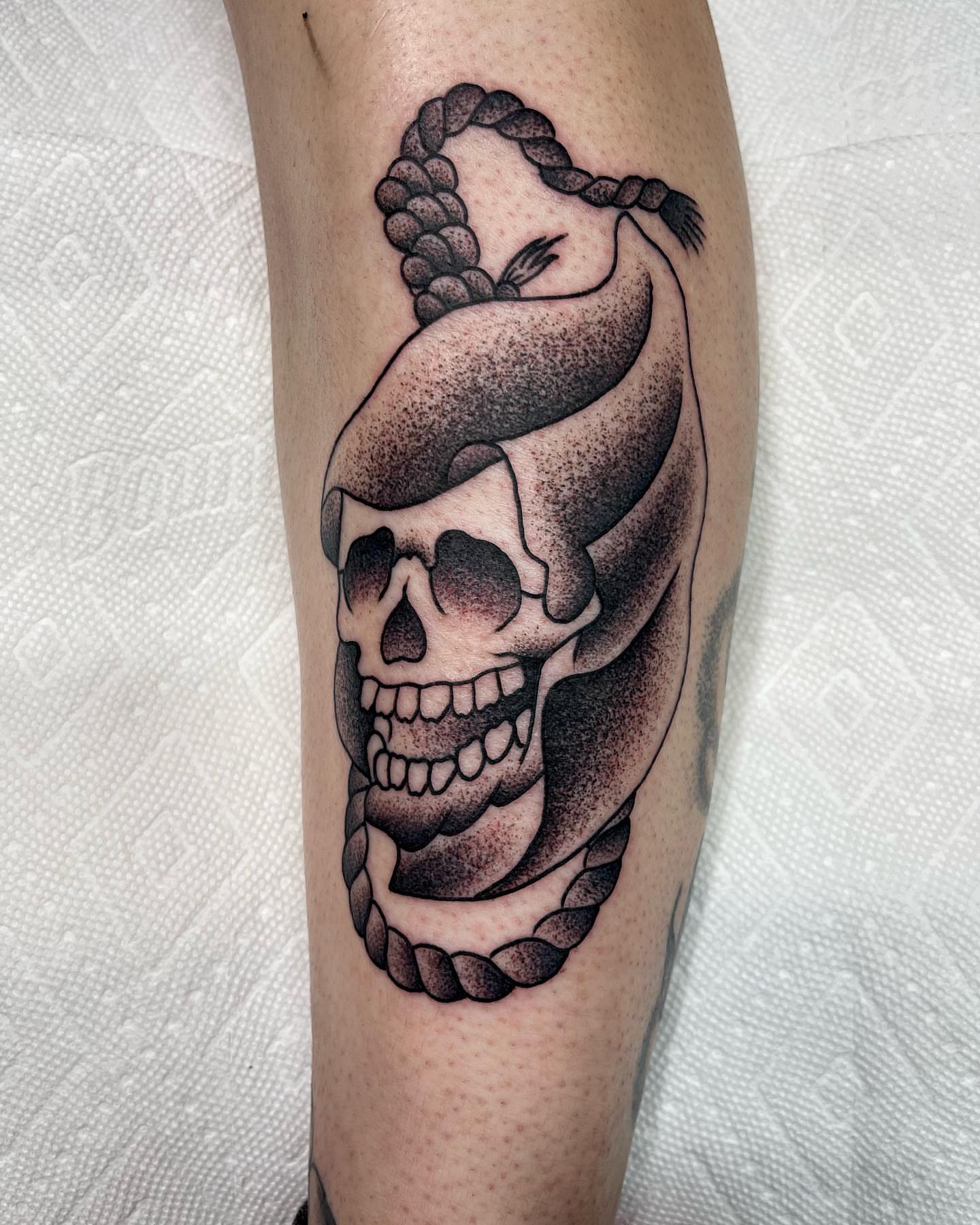 Tattoo by @jocetattoos — dotwork, black_and_grey
