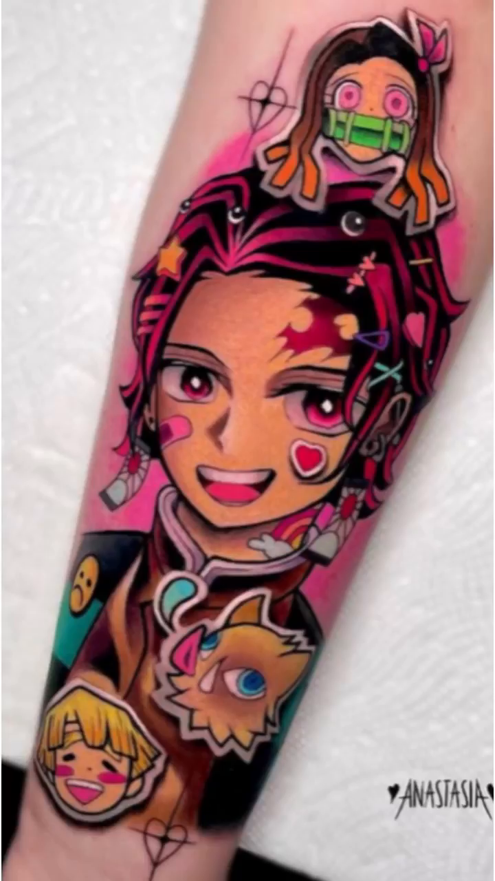 Tattoo by @tamagothchick β anime, new_school