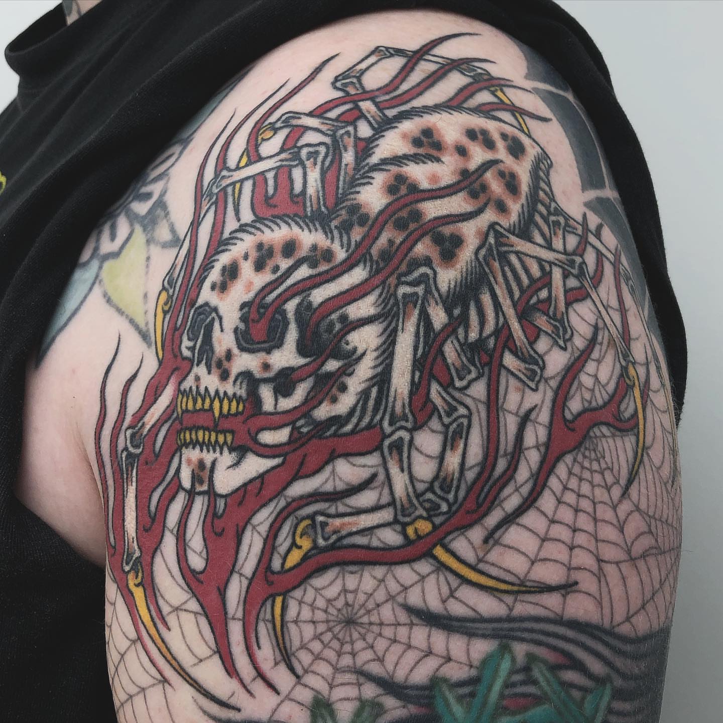 Tattoo by @jaybreentattooer — dark_realism, dotwork