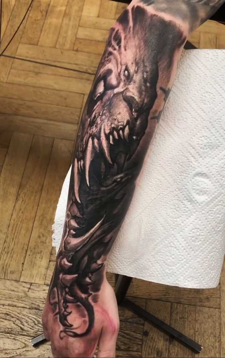 Tattoo by @valentin_tmst β dark_realism, black_and_grey