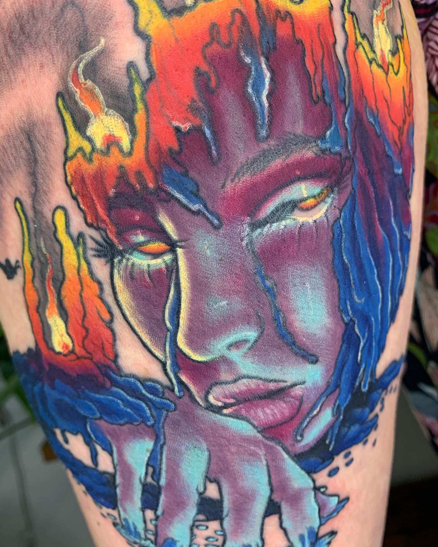 Tattoo by @kaiatattoos — watercolor, surrealism