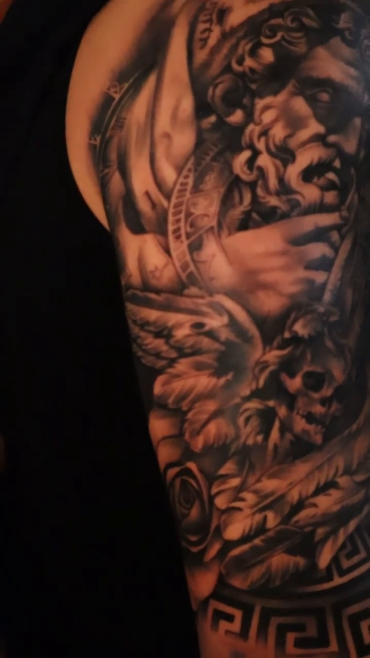 Tattoo by @marcos_tattoos β realism, black_and_grey