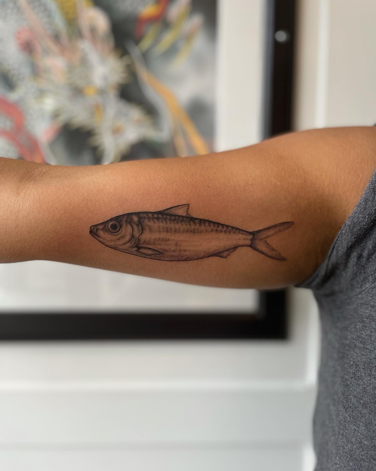 Fish realism tattoo on the forearm by Hildur Blom, Seattle, Washington
