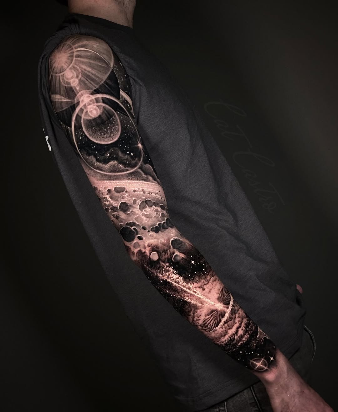 Tattoo by @catcastrotattoos — realism, black_and_grey