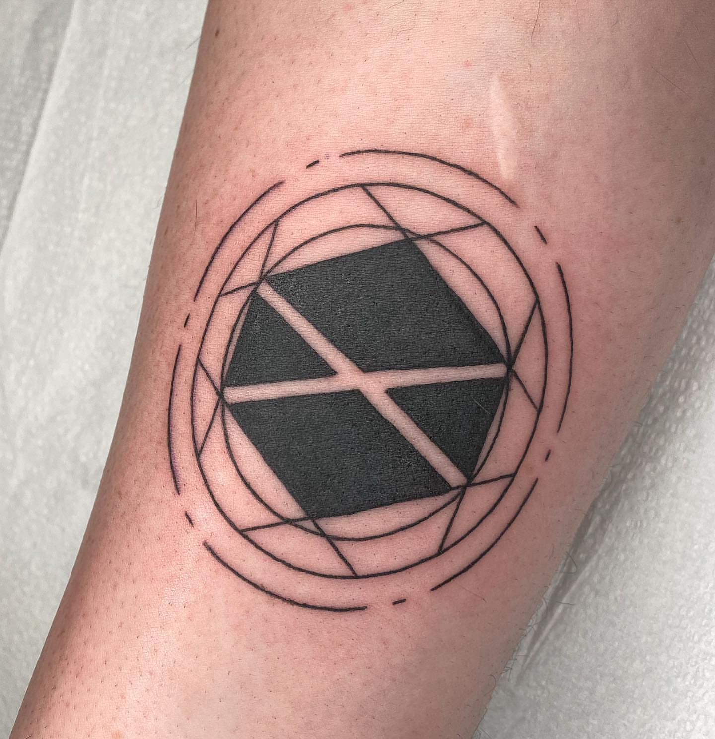 Tattoo by @cellardoortattoollc — geometric