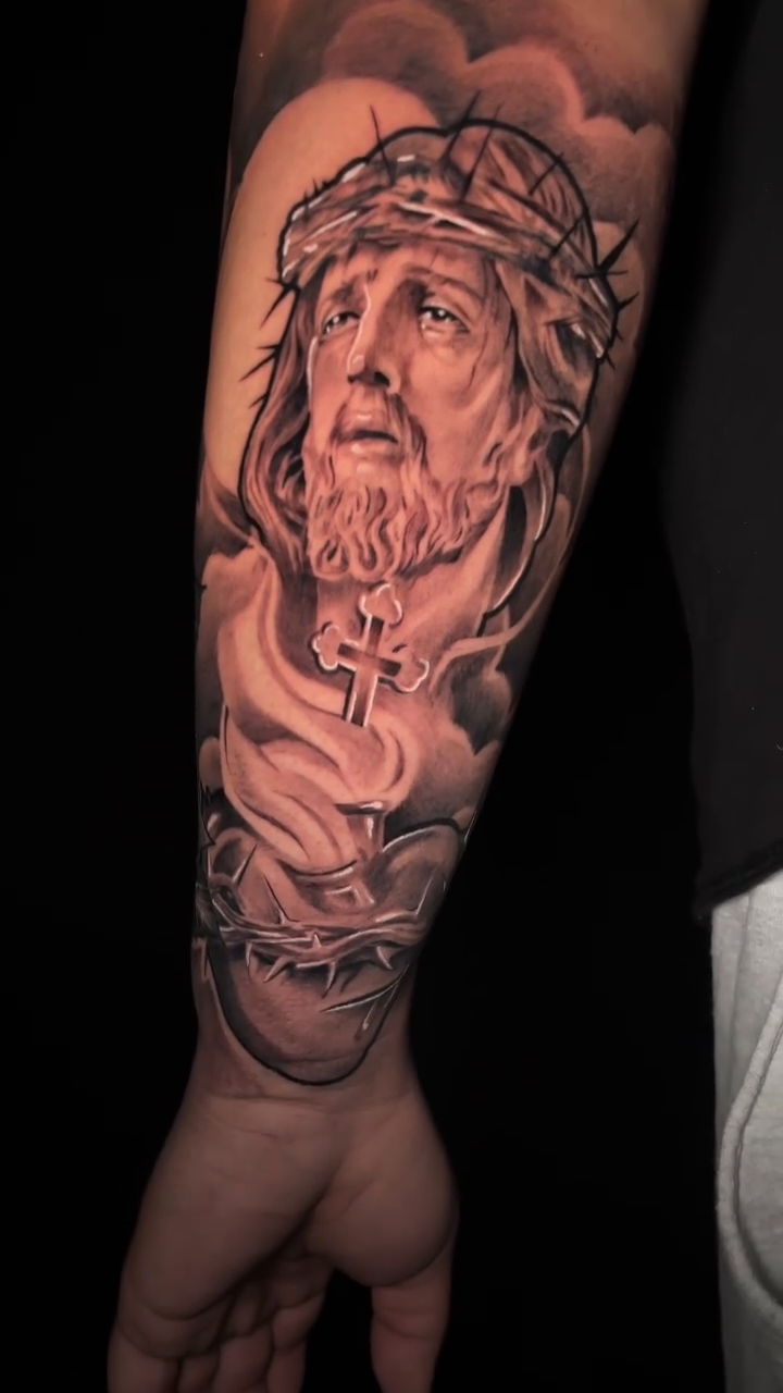 Tattoo by @spin_ink โ realism, black_and_grey