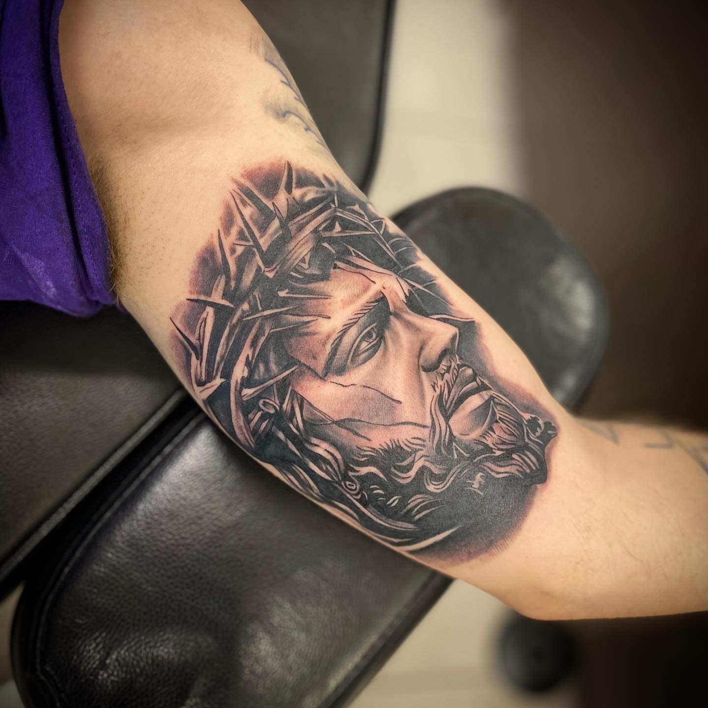 Tattoo by @mcglonetattoos — realism, black_and_grey