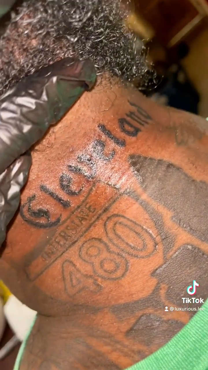 Cleveland 480 text tattoo tattoo on the forearm by ꧁༺𝓛𝓮𝓮༻꧂