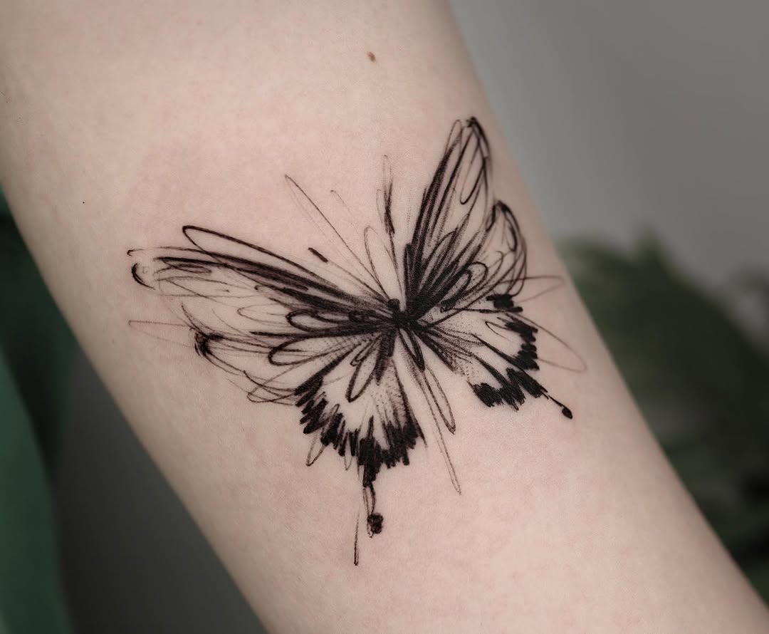 Tattoo by @tattoo_chamsae — illustrative, sketch