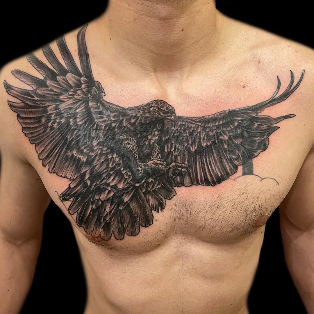 Tattoo by @chrisstuckertattoos — realism, black_and_grey