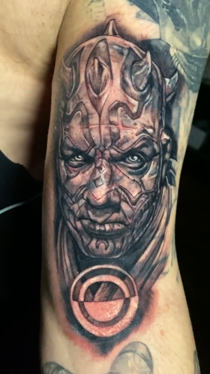 Darth Maul realism tattoo by Abel Deida