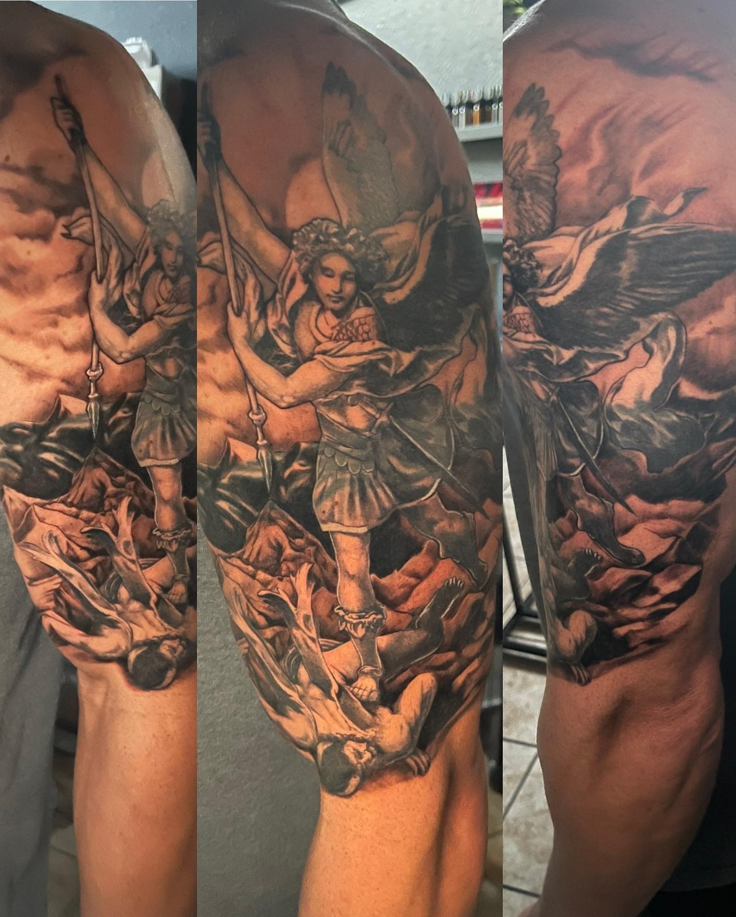 Tattoo by @abnormega_tattooartist — realism, black_and_grey