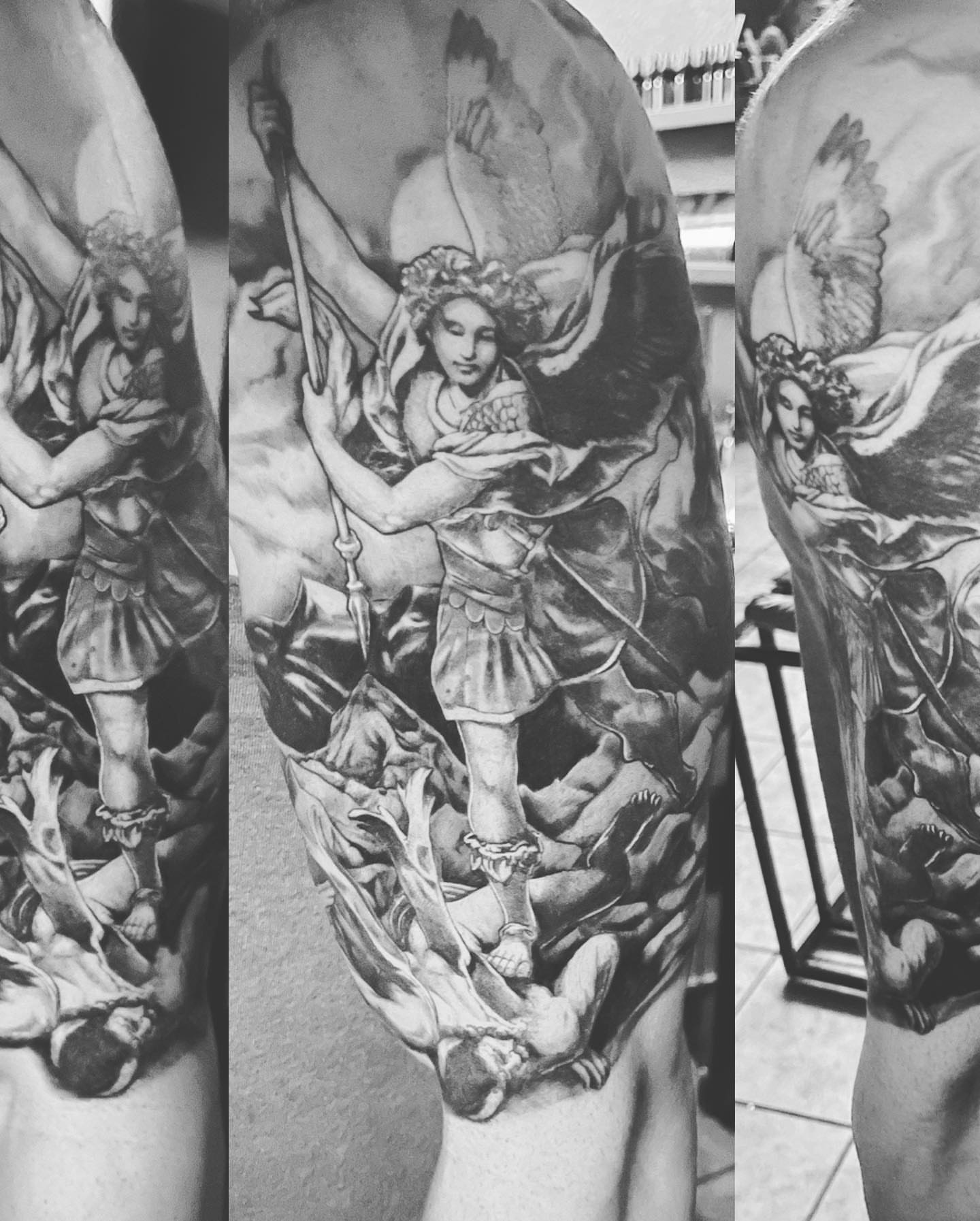 Tattoo by @abnormega_tattooartist — black_and_grey, realism