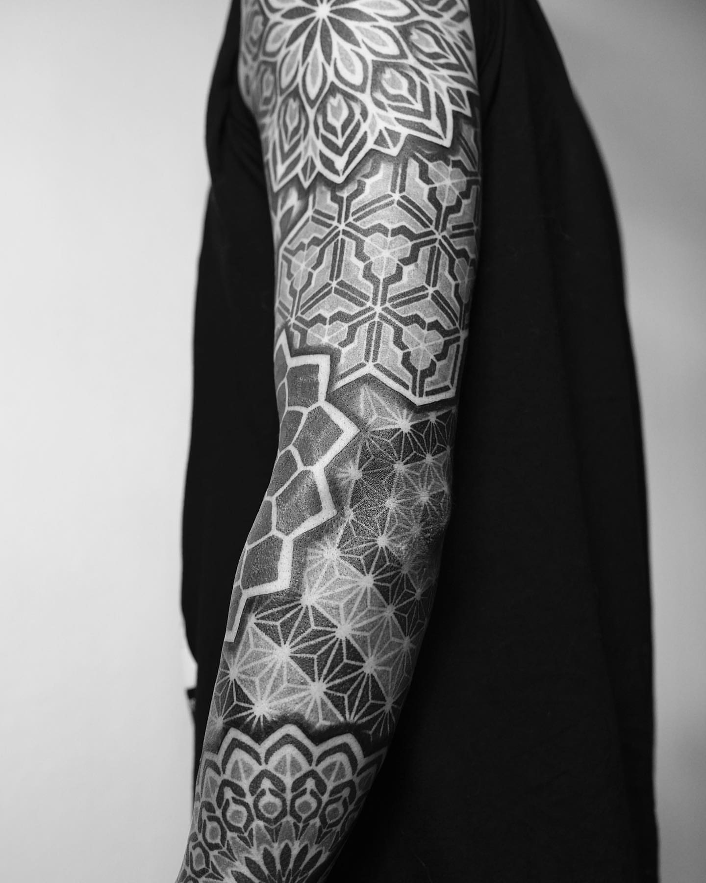 Tattoo by @rjxdots — geometric