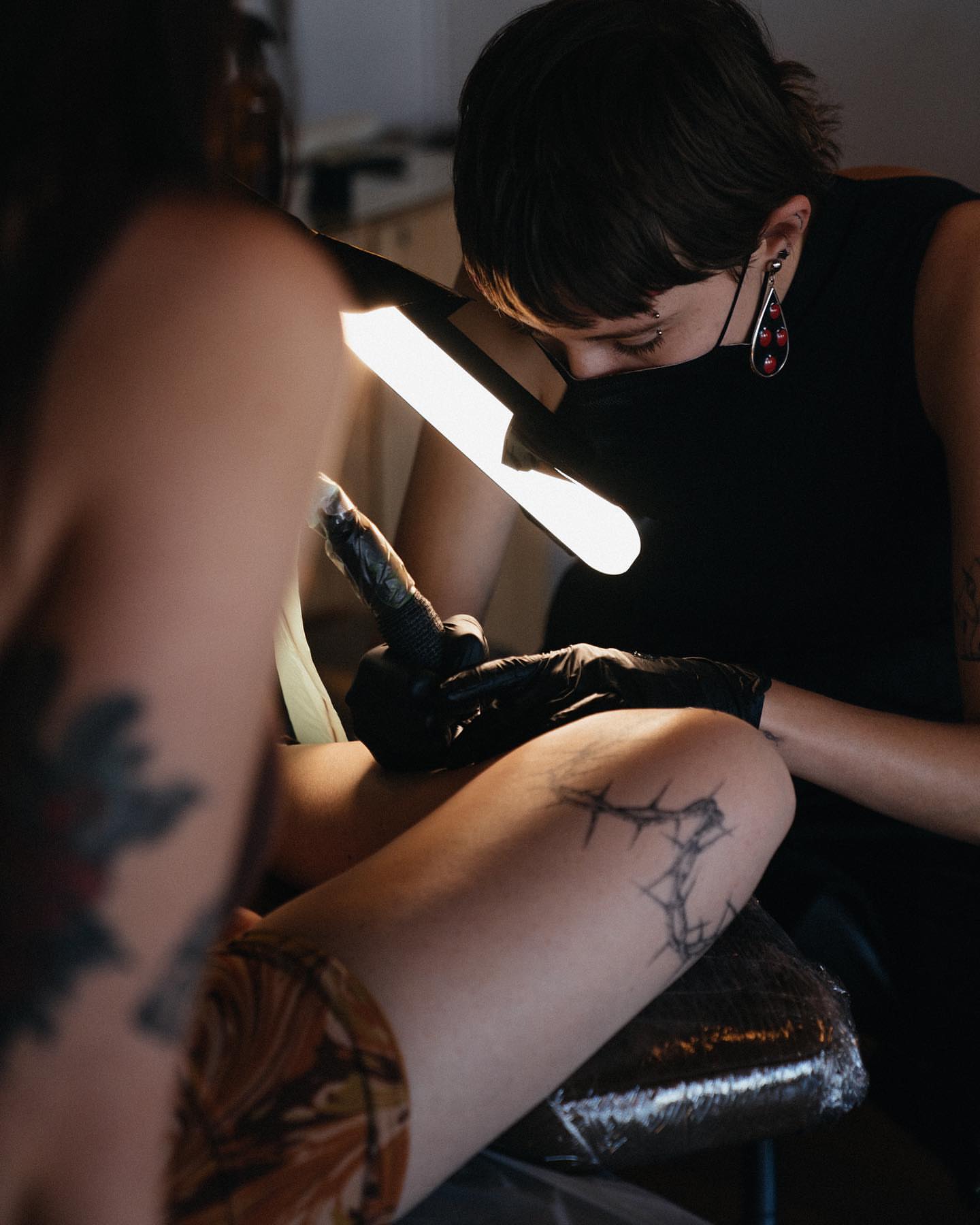 Tattoo by @dreamrealm — black_and_grey