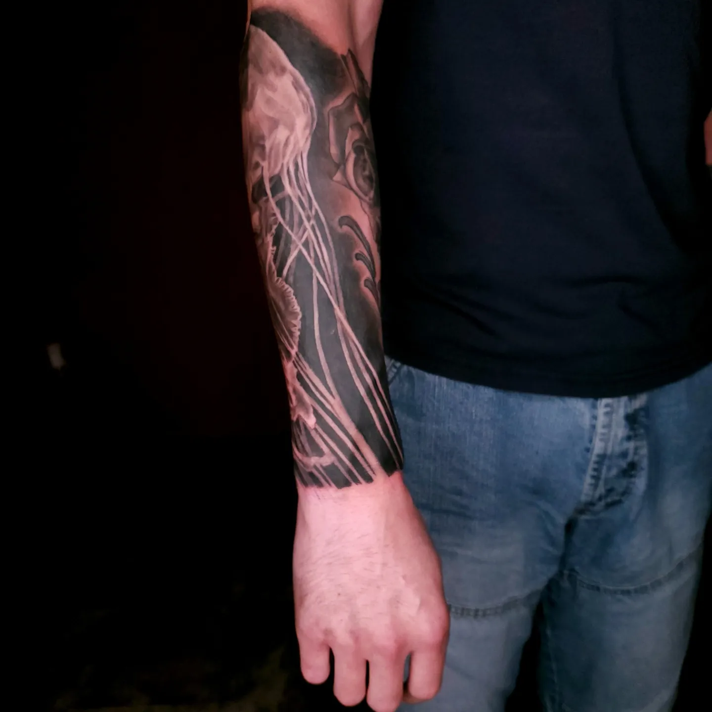 Tattoo by @mandrewtattoo — black_and_grey