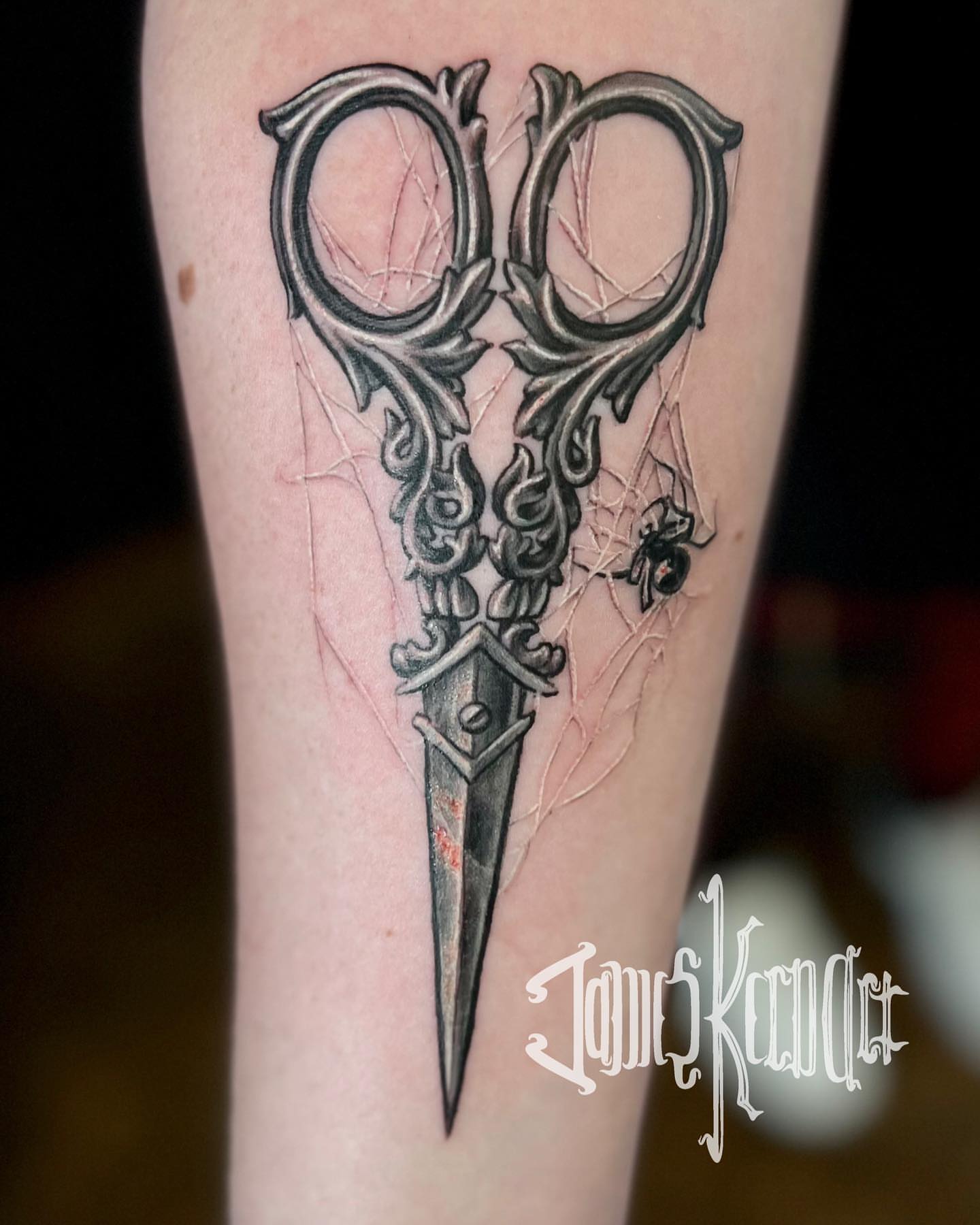 Tattoo by @jameskernart — black_and_grey, ornamental
