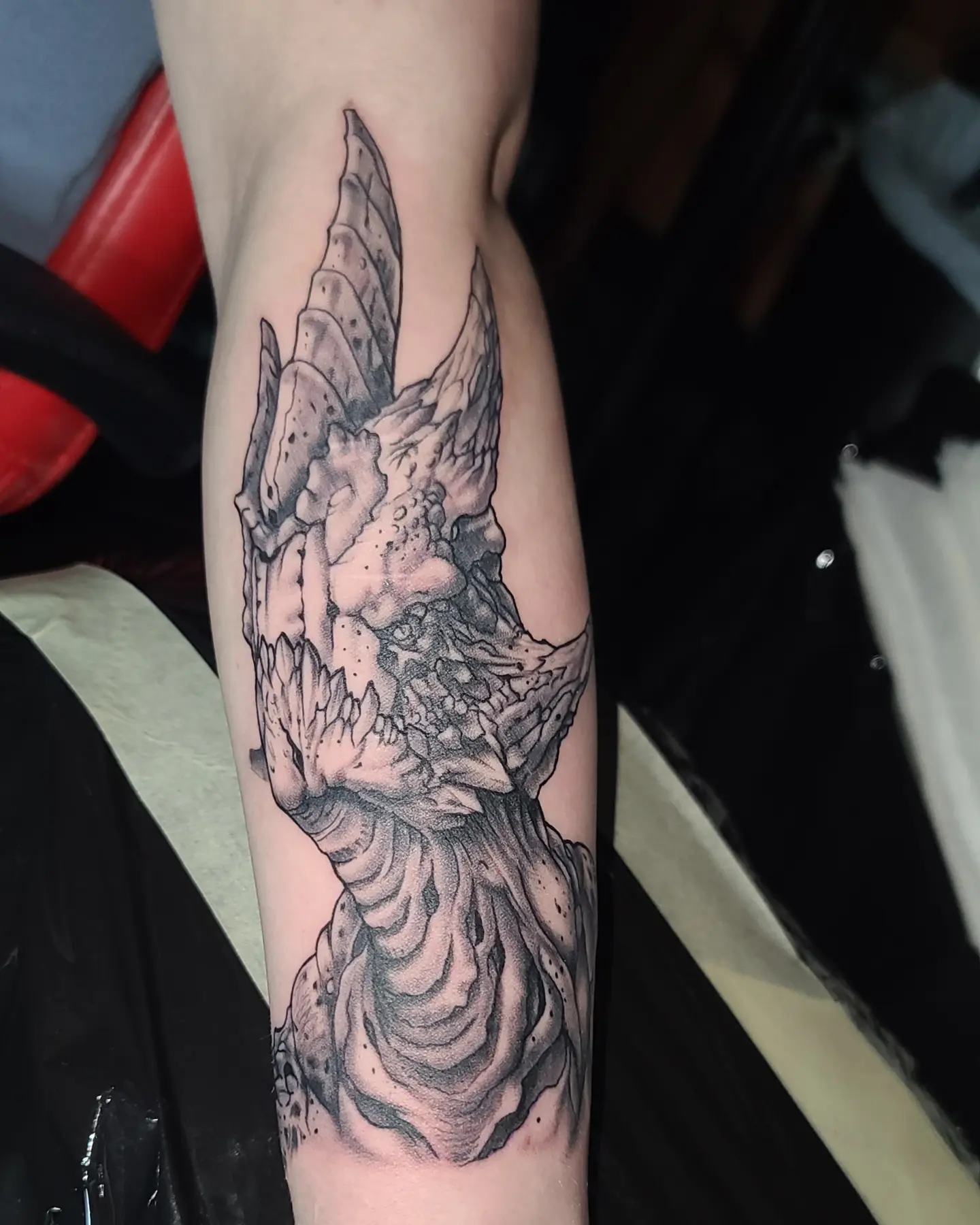 Tattoo by @fromthefiretattoo605 — black_and_grey, realism