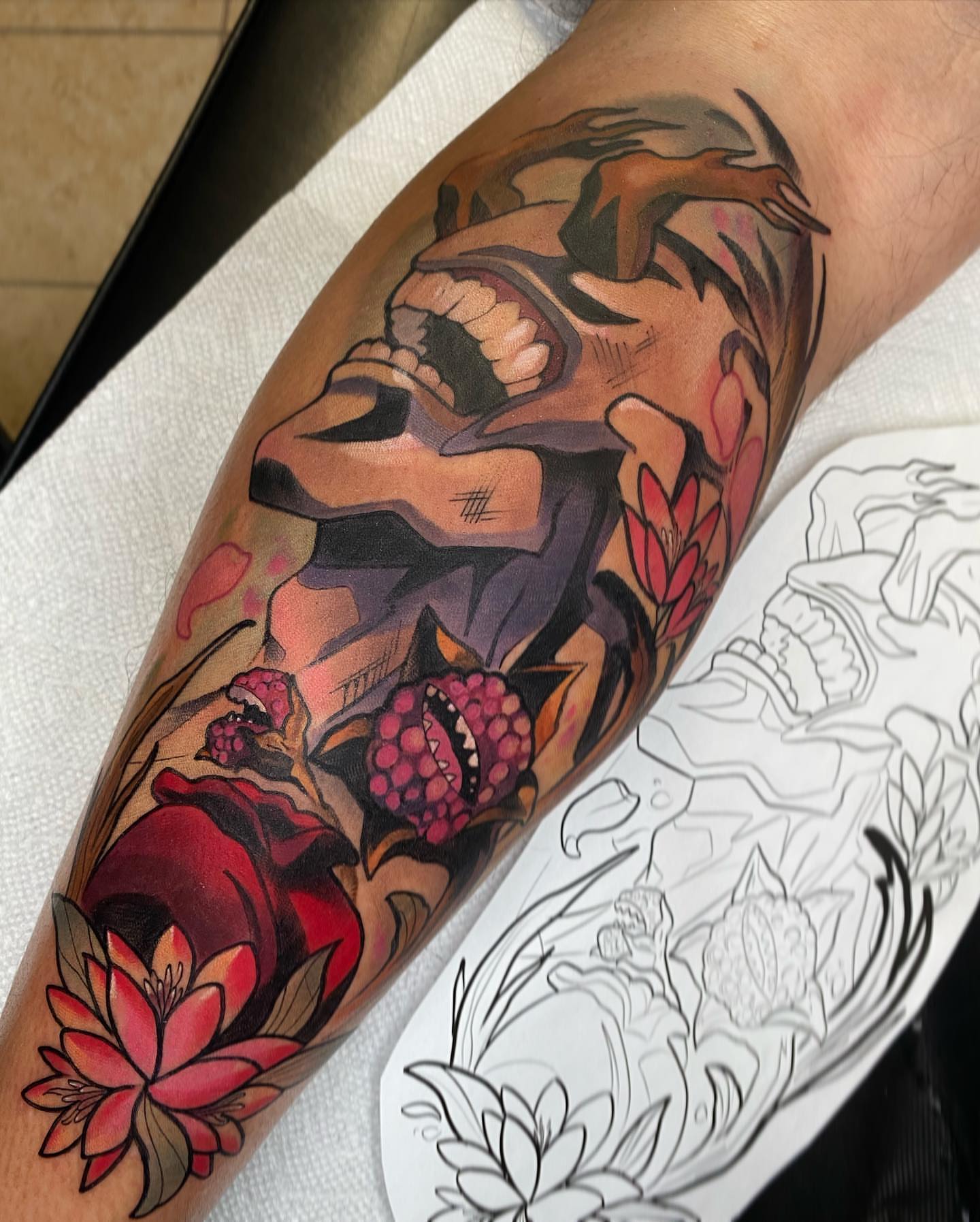 Tattoo by @karaxklenk — american_traditional, realism