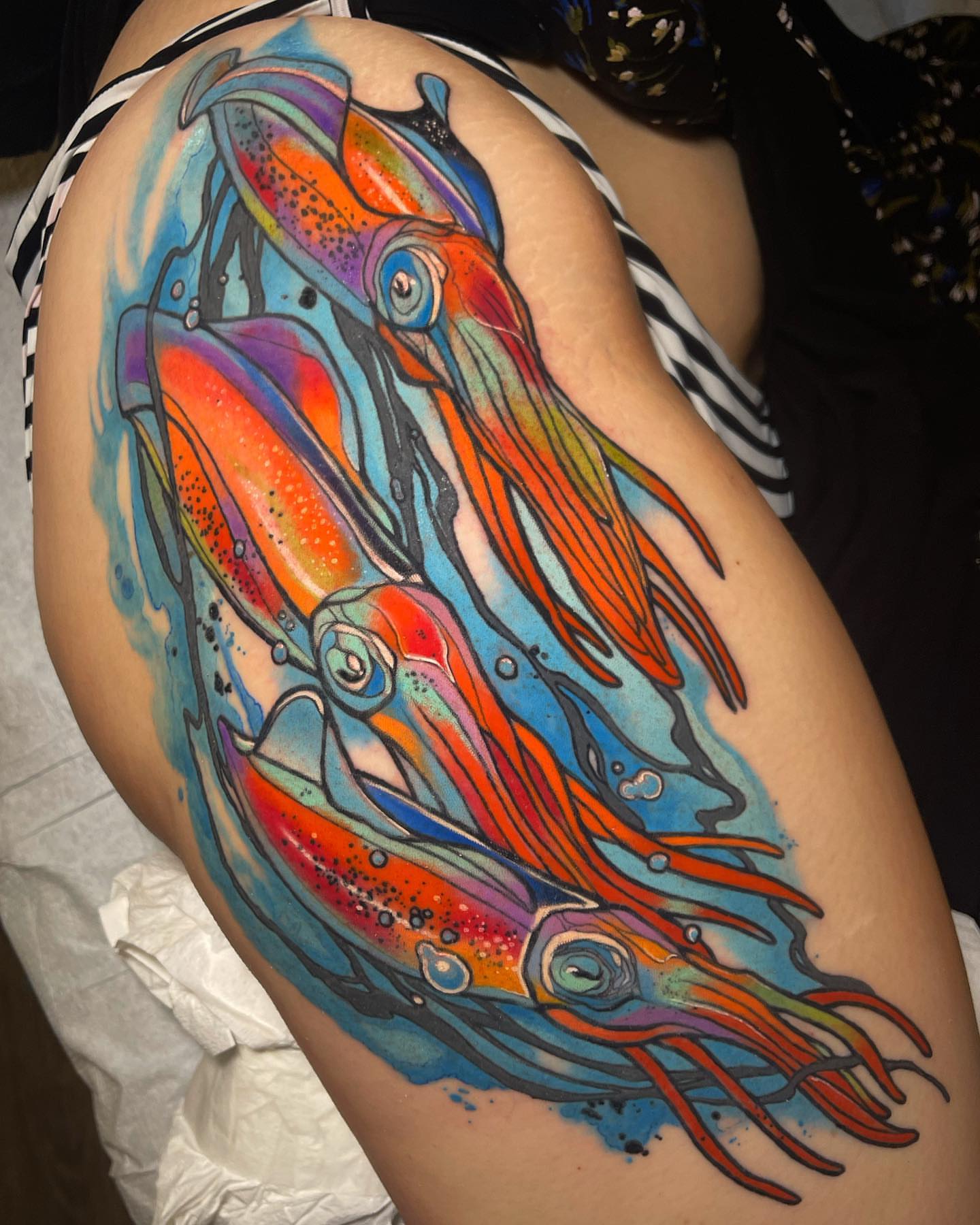 Tattoo by @jessewilliamstattoo — new_school, watercolor