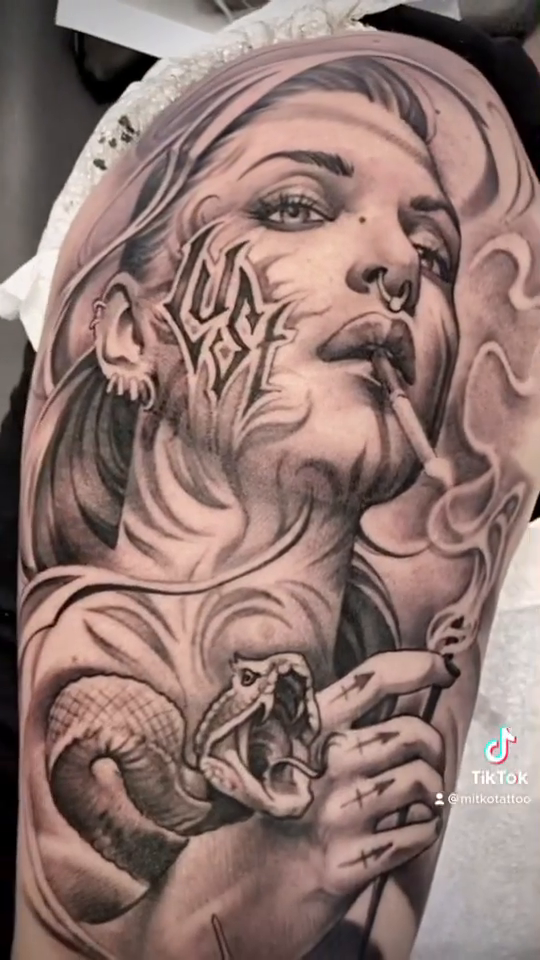 Tattoo by @mitkotattoobromley — realism, black_and_grey