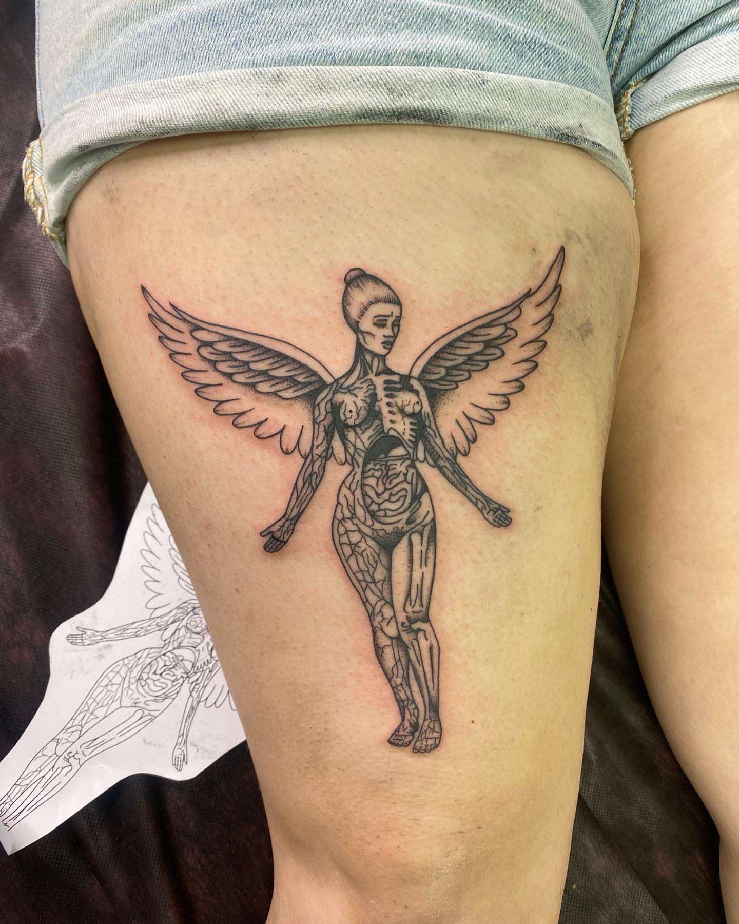 Tattoo by @crust_king — black_and_grey, realism