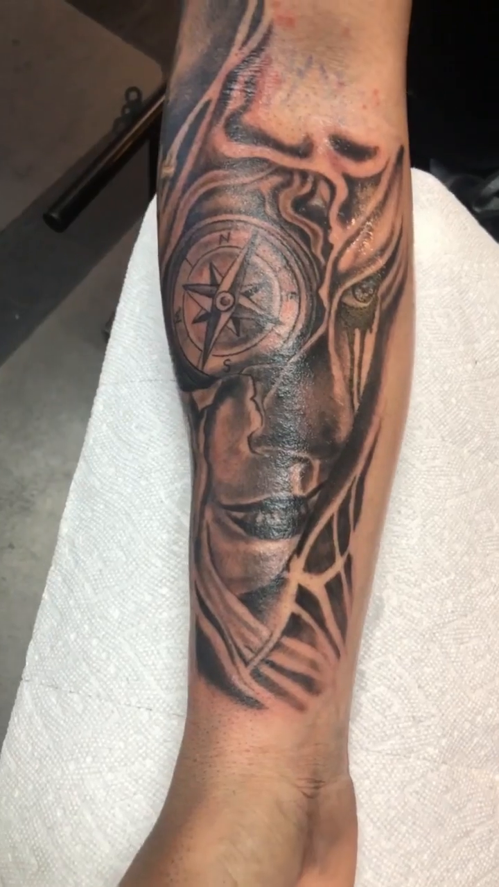 Tattoo by @_dannytats — realism, black_and_grey