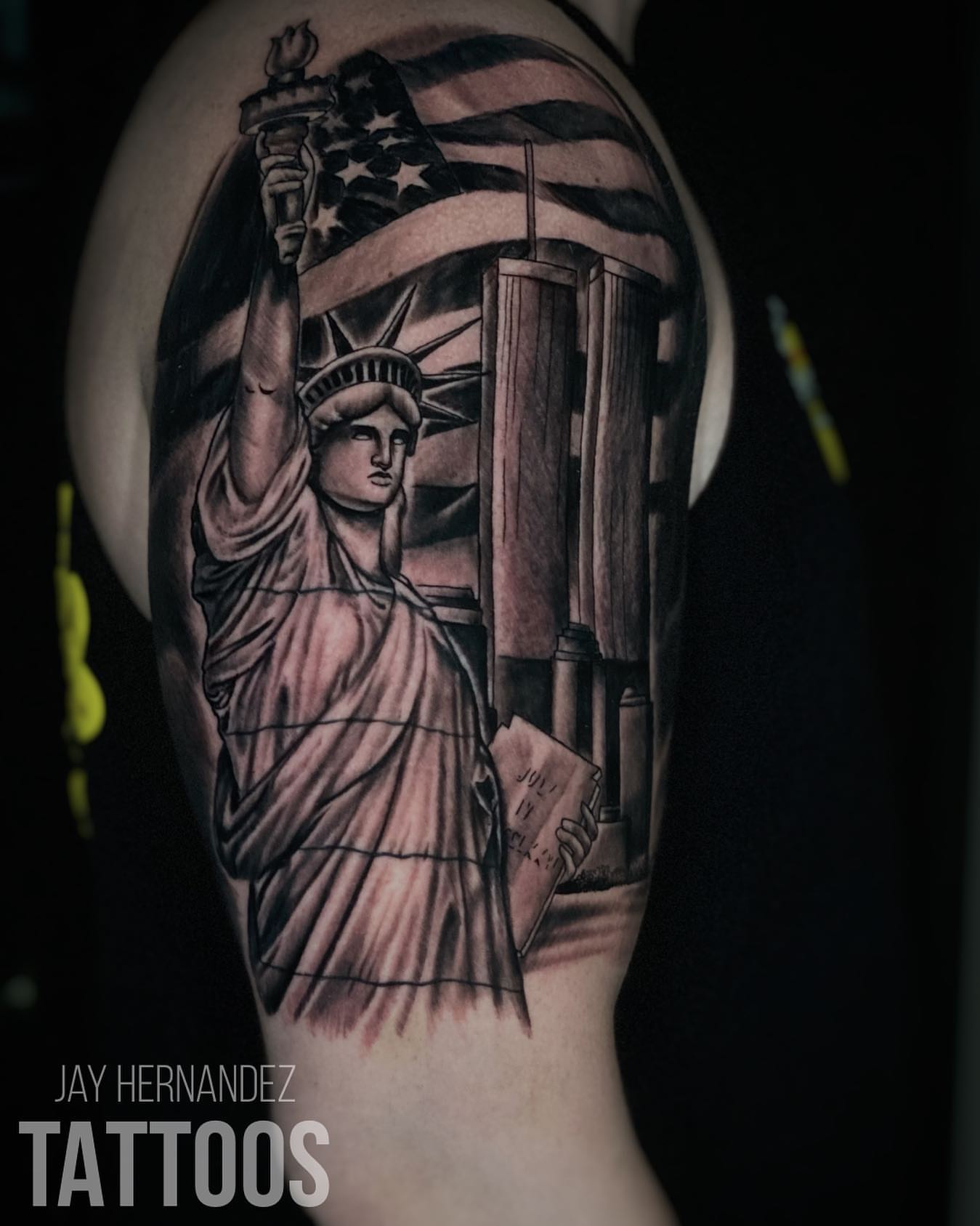 Tattoo by @jayhernandeztattoos — black_and_grey