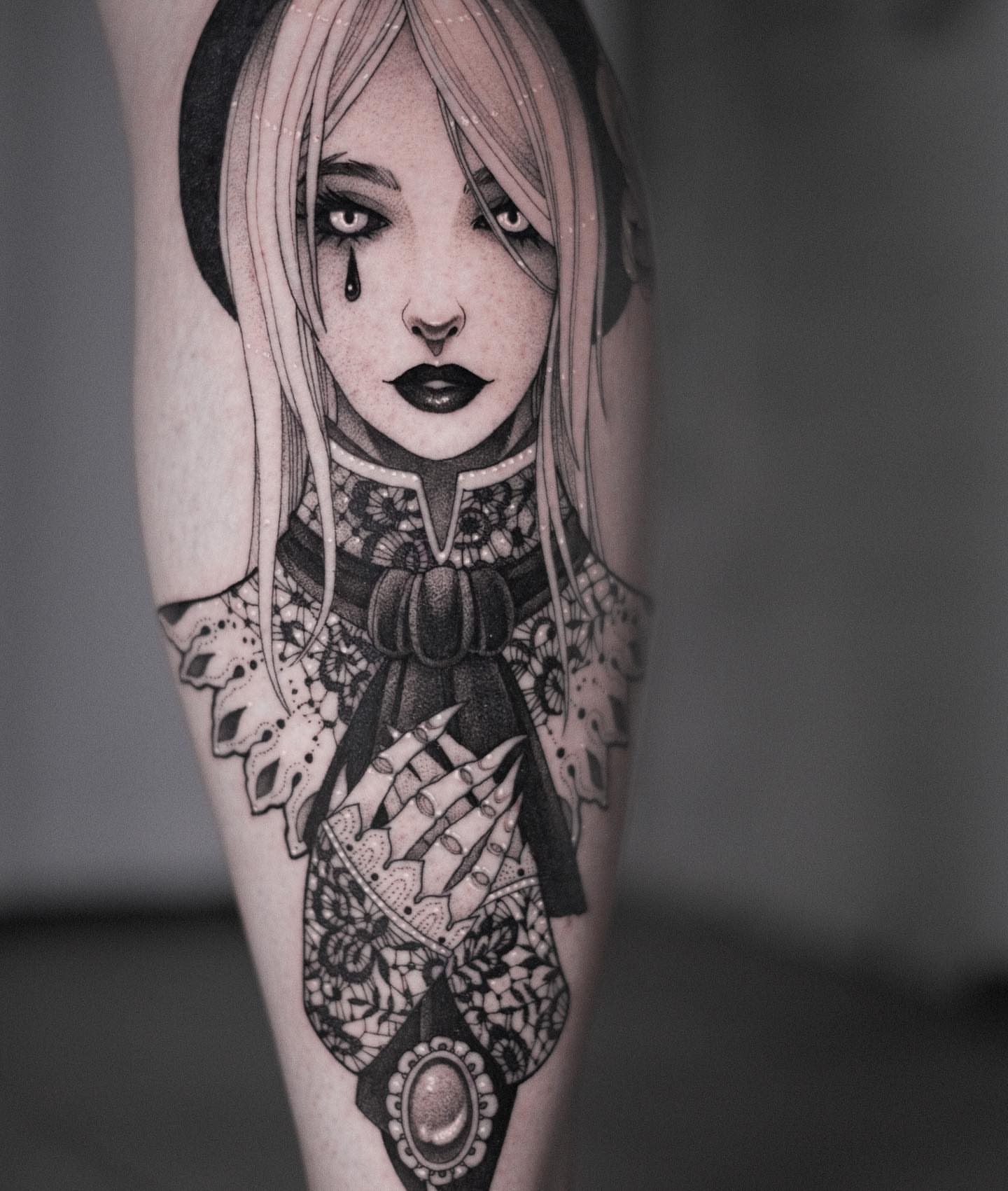 Tattoo by @lina.lcfr — realism, dark_realism