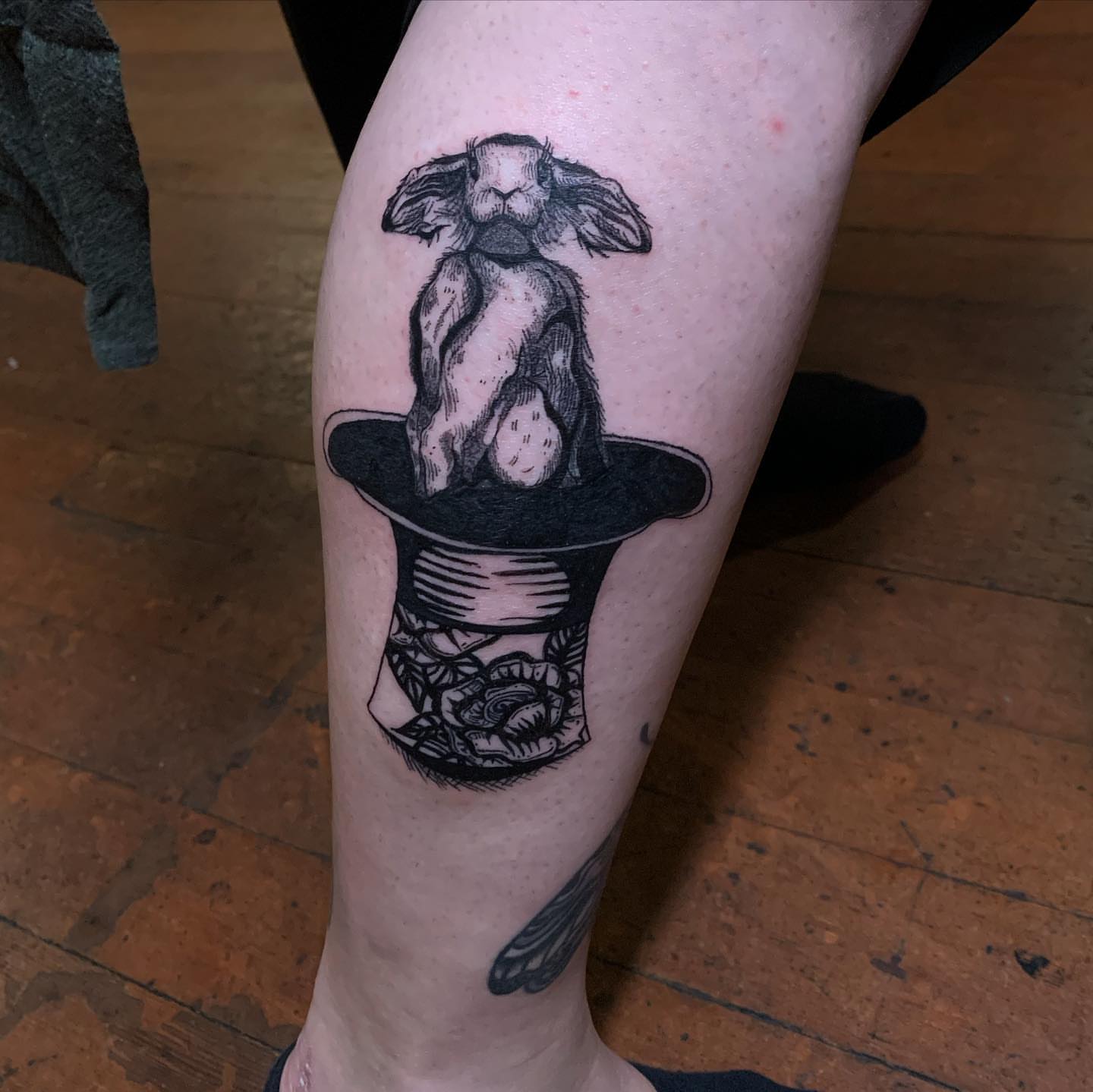 Tattoo by @dreamrealm — black_and_grey