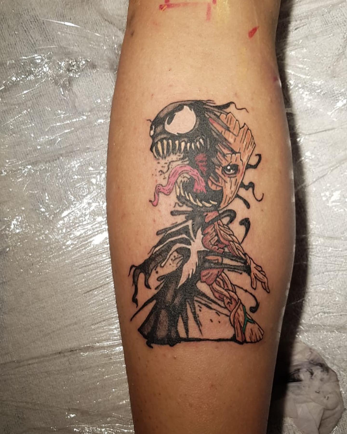 Scarecrow new school tattoo on the forearm by Kunaytattoo