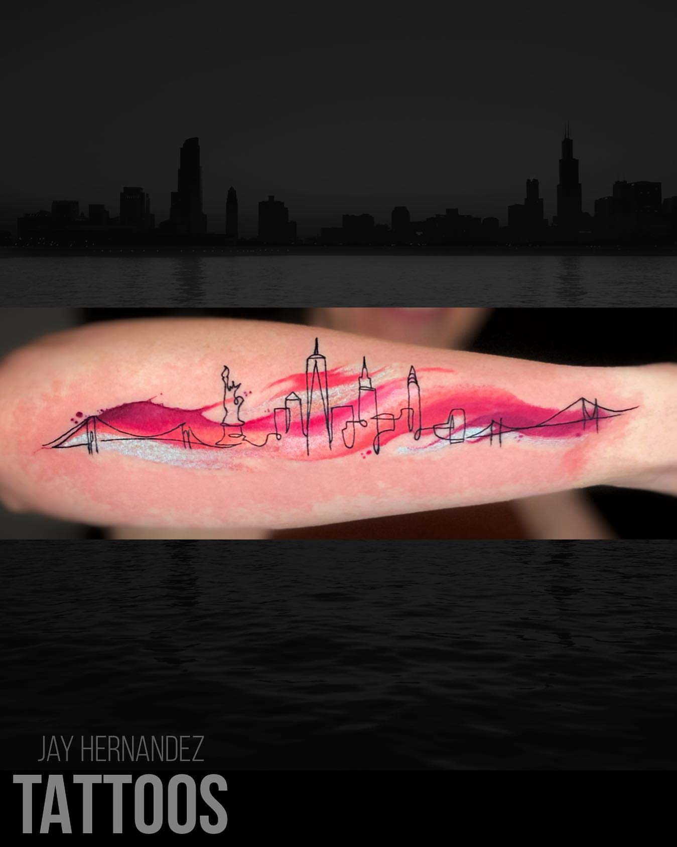 Tattoo by @jayhernandeztattoos — watercolor