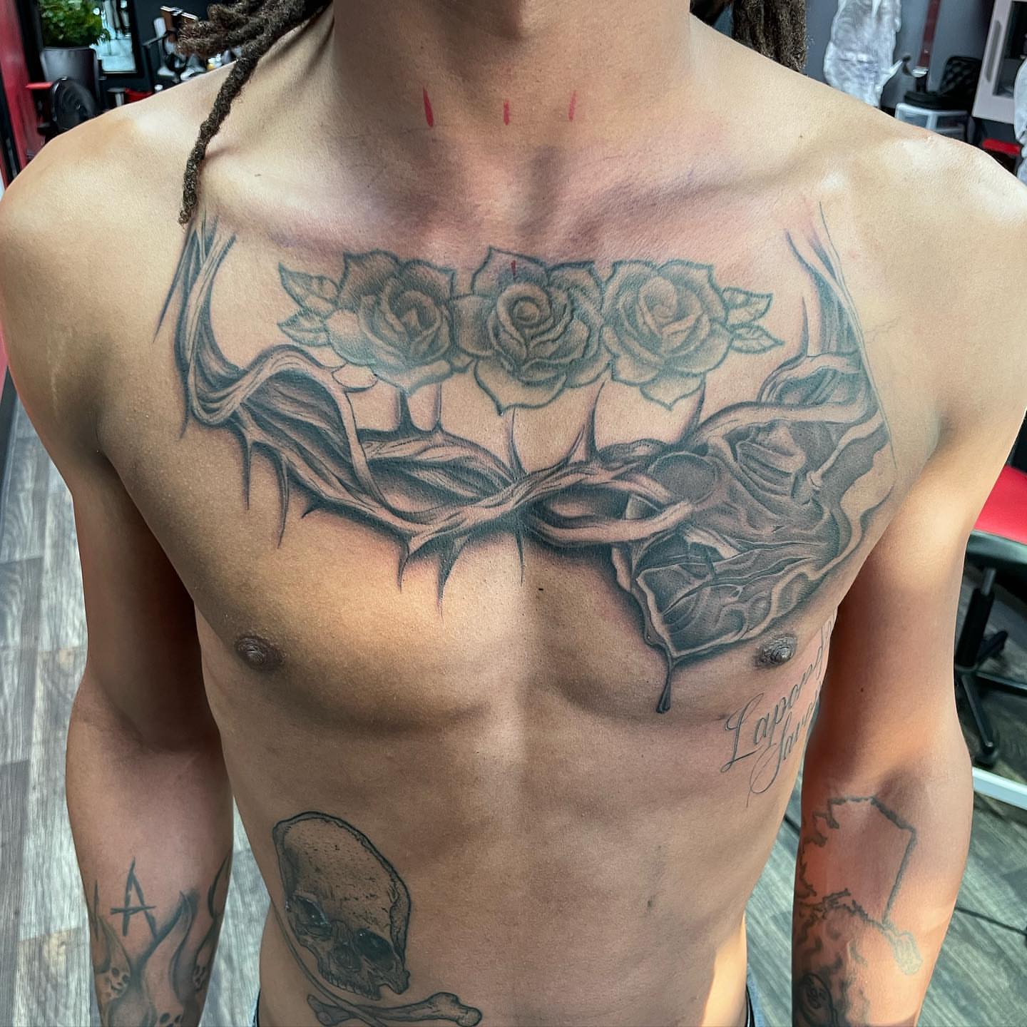 Tattoo by @inkbytrav — black_and_grey, realism