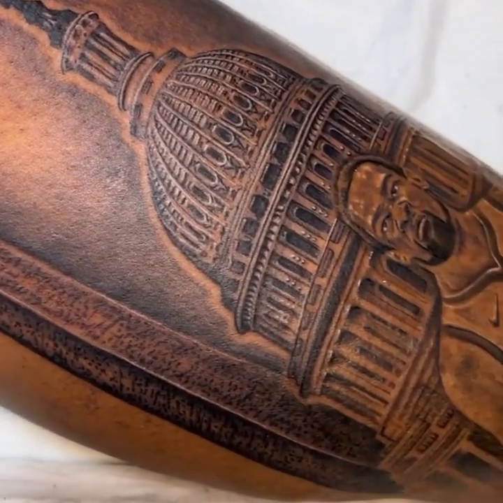 Tattoo by @thetattoosaint — realism, black_and_grey