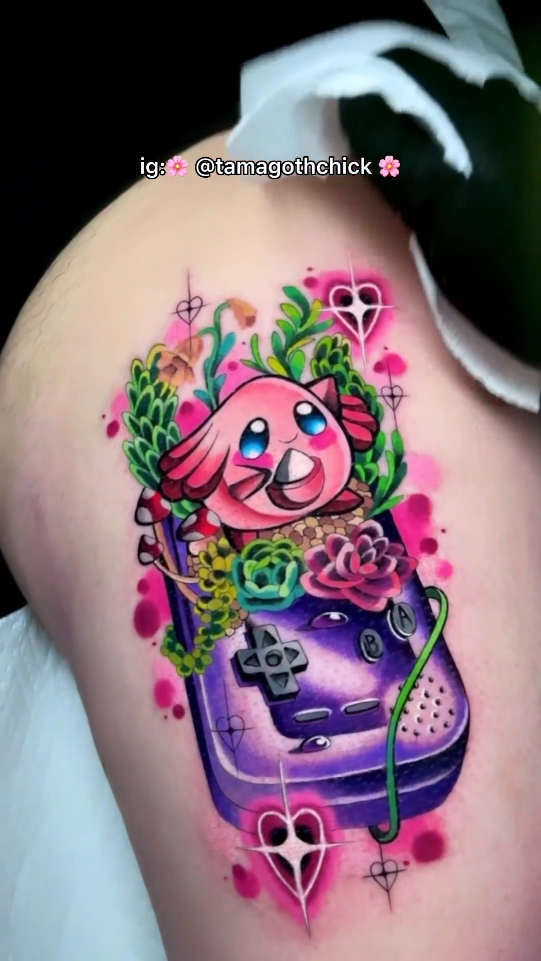 Tattoo by @tamagothchick β new_school, watercolor