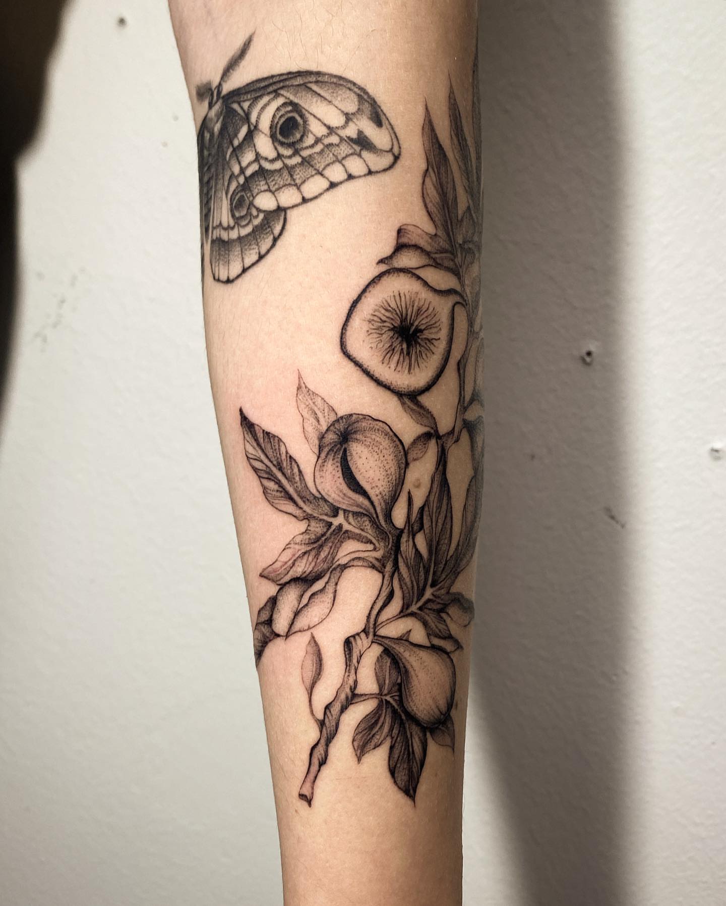 Tattoo by @c.x.dotline — black_and_grey, realism