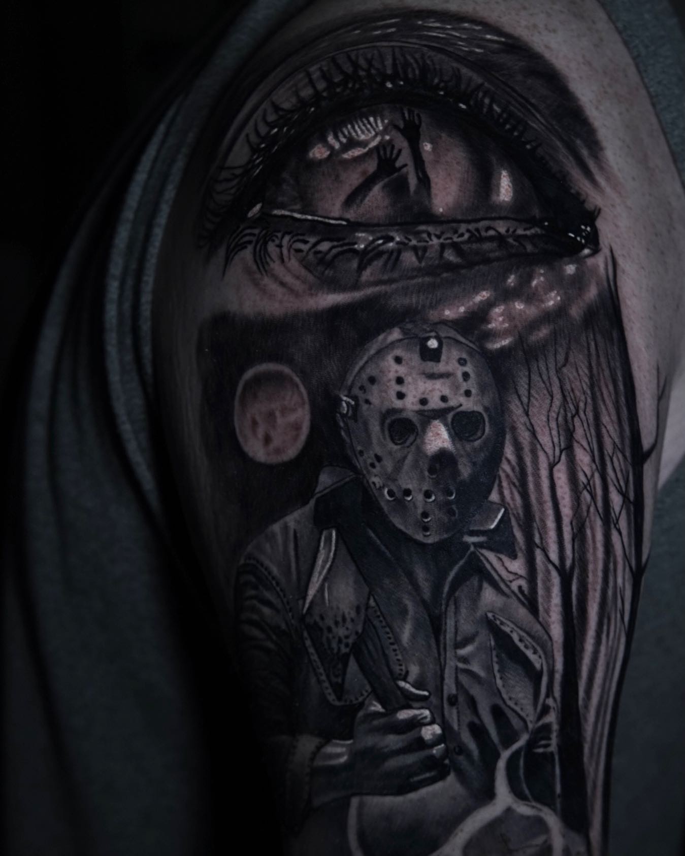 Tattoo by @b.cass_killingsword โ dark_realism, trash_polka