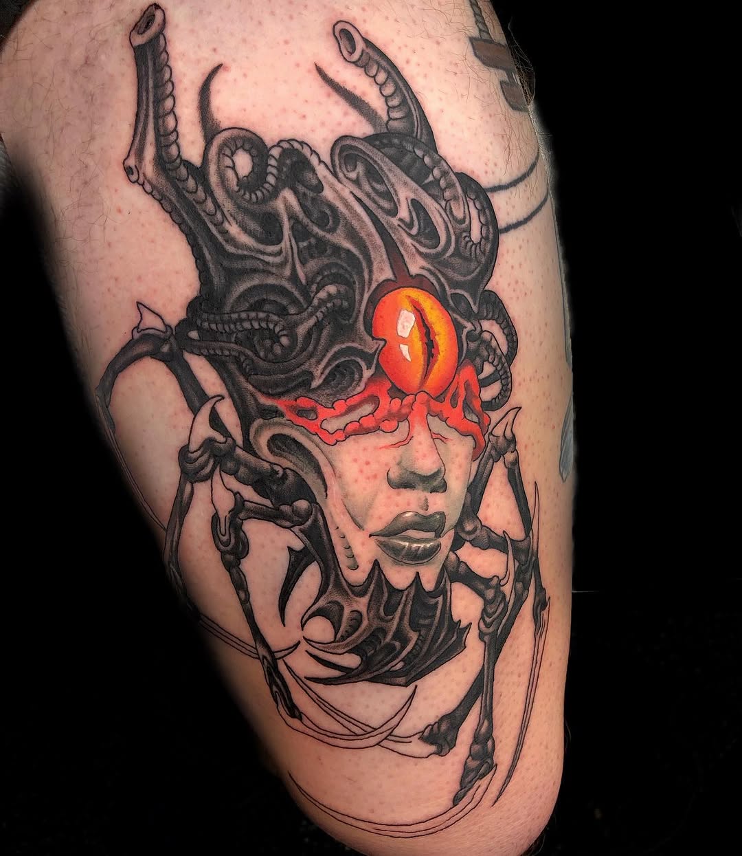 Tattoo by @tattacombs — dark_realism, blackwork