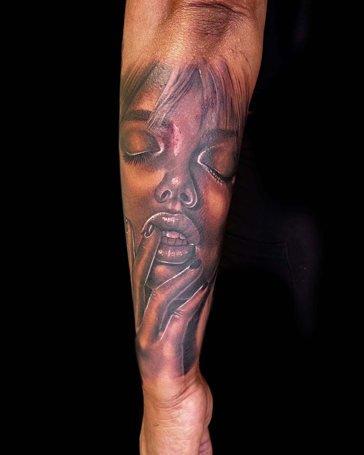 Tattoo by @davehatelovetattoo — realism, dark_realism